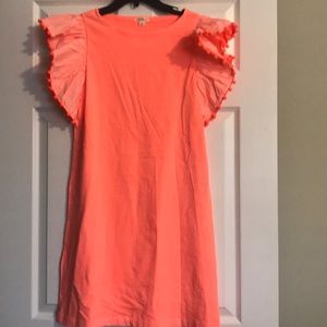 Crewcuts J. Crew Ruffled Sleeves with Pom Pom Trim